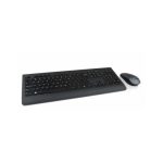 Imagen del teclado y ratón inalámbrico Lenovo en color negro, modelo Universal RF con distribución danesa SKU 4X30H56804
