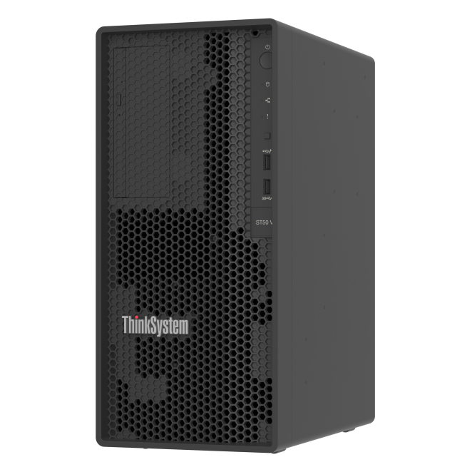 Lenovo ThinkSystem ST50 V3 servidor 4 TB Torre Intel Xeon E E-2434 3,4 GHz 16 GB DDR5-SDRAM 500 W 2 Lenovo ThinkSystem ST50 V3 servidor de torre con puertos USB