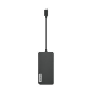 Imagen de base para portátil y replicador de puertos Lenovo alámbrico USB 3.2 Gen 1 Type-C en color gris, SKU GX90T77924