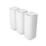 Router blanco Linksys Velop Pro 7 Tribanda con Wi-Fi 6, 2.4 GHz, 5 GHz y 6 GHz, SKU MBE7003-KE