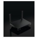 Router inalámbrico negro de la marca Linksys, modelo MR2000, con conectividad Gigabit Ethernet y doble banda 2.4 GHz y 5 GHz. SKU MR2000-KE