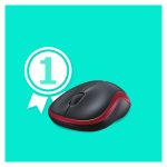 Logitech M185, ratón inalámbrico compacto, color gris y negro, SKU 910-002240