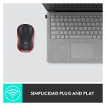 Logitech M185, ratón inalámbrico compacto, color gris y negro, SKU 910-002240