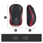 Logitech M185, ratón inalámbrico compacto, color gris y negro, SKU 910-002240