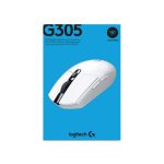 Imagen del Logitech G G305, un ratón inalámbrico con sensor HERO de alta precisión, SKU 910-005291. Color negro.
