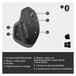 Logitech MX 910-007224 ratón inalámbrico de alta precisión en color negro