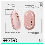 Logitech POP Mouse, ratón inalámbrico Bluetooth compacto y portátil en color rosa, con botones programables, tecnología Easy-Switch para alternar entre 3 dispositivos. SKU: 910-007413