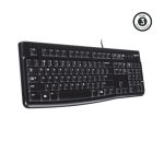 Teclado Logitech K120 con conexión USB, diseño duradero y teclas silenciosas. SKU 920-002482