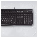 Teclado Logitech K120 con conexión USB, diseño duradero y teclas silenciosas. SKU 920-002482