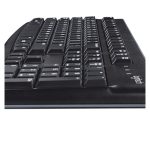 Teclado Logitech K120 con conexión USB, diseño duradero y teclas silenciosas. SKU 920-002482