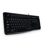 Teclado Logitech K120 para negocios, conexión USB, disposición AZERTY francés, color negro, SKU 920-002515