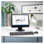 Teclado Logitech K120 para negocios, conexión USB, disposición AZERTY francés, color negro, SKU 920-002515