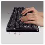 Teclado Logitech K120 para negocios, conexión USB, disposición AZERTY francés, color negro, SKU 920-002515