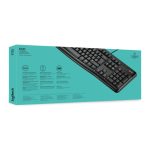 Teclado Logitech K120 para negocios, conexión USB, disposición AZERTY francés, color negro, SKU 920-002515