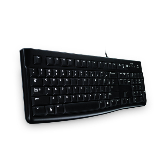 Logitech Teclado K120 para oficina con conexión USB Logitech Keyboard K120 para Business teclado Oficina USB QWERTZ Suizo Negro, SKU 920-002645