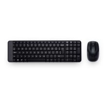 Combo inalámbrico Logitech MK220 que incluye teclado portugués negro y ratón con conexión USB. SKU 920-003158
