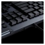 Teclado Logitech G815 mecánico para juegos, RGB, ultradelgado, USB, layout QWERTY Internacional de EE.UU., color negro. SKU 920-008992
