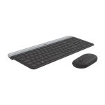 Teclado Logitech inalámbrico QWERTZ alemán color grafito con ratón incluido, SKU 920-009188