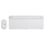 Teclado y ratón inalámbricos Logitech en blanco con disposición QWERTY Nórdico, SKU 920-009201