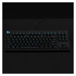 Teclado para juegos Logitech G PRO con conexión USB, diseño QWERTY internacional de EE.UU. en color negro. SKU 920-009392