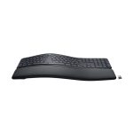Logitech ERGO K860 teclado ergonómico para oficina con conexión Bluetooth, distribución AZERTY en francés, color grafito. SKU 920-010346