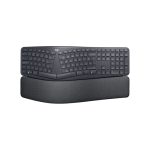 Teclado Logitech ERGO K860 con diseño ergonómico, conectividad Bluetooth y distribución suiza en color grafito. SKU 920-010347