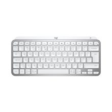Teclado inalámbrico compacto Logitech Master MX Keys Mini con iluminación inteligente y disposición ergonómica para una mejor experiencia de escritura. SKU 920-010499.
