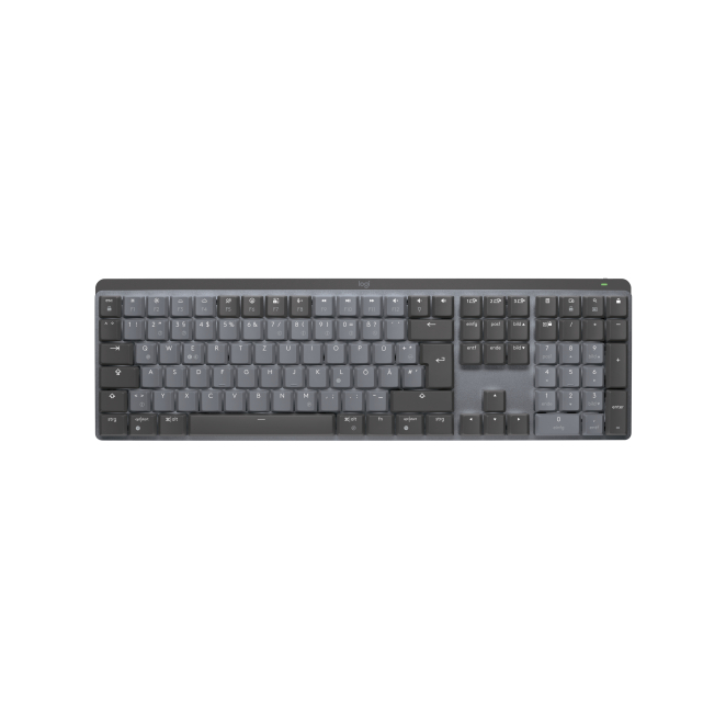 Logitech Teclado Inalámbrico Oficina Grafito con Conexión Bluetooth Teclado Logitech 920-010750 inalámbrico para oficina, compatible con RF y Bluetooth, disposición QWERTZ alemán, color grafito.