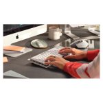 Imagen del teclado Logitech 920-010798 para oficina con conectividad RF Wireless y Bluetooth, diseño QWERTY del Reino Unido en color gris