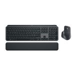 Combo Logitech MX Keys para negocios, incluye teclado y ratón, interfaz RF Wireless y Bluetooth, disposición QWERTY en italiano, color grafito. SKU: 920-010929