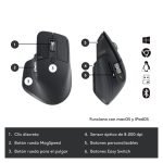 Combo Logitech MX Keys para negocios, incluye teclado y ratón, interfaz RF Wireless y Bluetooth, disposición QWERTY en italiano, color grafito. SKU: 920-010929