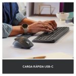 Combo Logitech MX Keys para negocios, incluye teclado y ratón, interfaz RF Wireless y Bluetooth, disposición QWERTY en italiano, color grafito. SKU: 920-010929