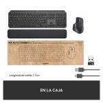 Combo Logitech MX Keys para negocios, incluye teclado y ratón, interfaz RF Wireless y Bluetooth, disposición QWERTY en italiano, color grafito. SKU: 920-010929