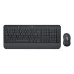 Imagen del teclado Logitech Bluetooth con distribución AZERTY belga y ratón incluido en color grafito. SKU: 920-011001