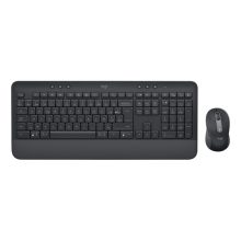 Imagen del teclado Logitech Bluetooth con distribución AZERTY belga y ratón incluido en color grafito. SKU: 920-011001