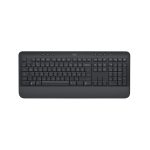 Teclado Logitech para oficina con diseño QWERTZ en color grafito y ratón incluido, SKU 920-011008