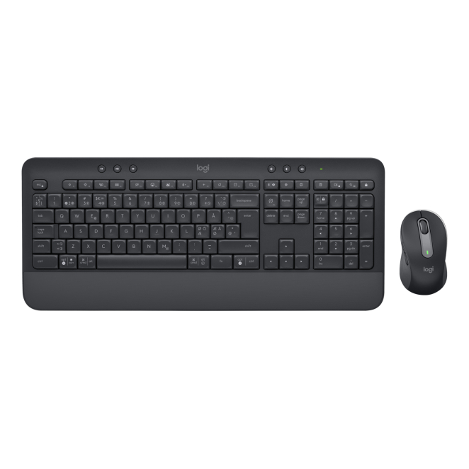 Logitech Teclado Bluetooth Grafito con Ratón incluido para Oficina Teclado Logitech modelo 920-011010, incluye ratón, ideal para oficina. Conexión Bluetooth con diseño QWERTY nórdico en color grafito.