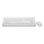 Logitech 920-011021 teclado inalámbrico y ratón incluido para oficina, diseño QWERTZ suizo en color blanco