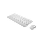 Logitech 920-011036, teclado blanco con distribución QWERTZ húngaro, ratón incluido y conectividad Bluetooth
