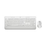Logitech 920-011036, teclado blanco con distribución QWERTZ húngaro, ratón incluido y conectividad Bluetooth
