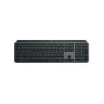 Imagen del teclado Logitech MX Keys S, que cuenta con retroiluminación ajustable, conexión inalámbrica y diseño ergonómico. SKU 920-011565