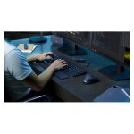 Imagen del teclado Logitech MX Keys S, que cuenta con retroiluminación ajustable, conexión inalámbrica y diseño ergonómico. SKU 920-011565