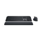 Teclado Logitech con ratón incluido, modelo 920-011606, configuración QWERTZ en alemán, color grafito, ideal para oficinas