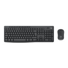 Combo de teclado y ratón inalámbricos Logitech MK370 para oficina, conectable por RF Wireless y Bluetooth, diseño QWERTY en portugués, color grafito, SKU 920-012070