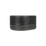 Logitech 920-012283 teclado para oficina con conectividad RF Wireless y Bluetooth, distribución QWERTZ alemana en color grafito.