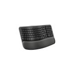 Logitech 920-012283 teclado para oficina con conectividad RF Wireless y Bluetooth, distribución QWERTZ alemana en color grafito.
