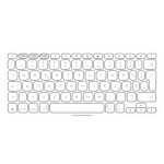 Teclado Universal Logitech modelo 920-013005, color blanco, con conectividad Bluetooth y distribución de teclado QWERTZ en alemán.