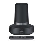 La Logitech 960-001227 es una cámara de videoconferencia negra, con resolución 4K de 3840 x 2160 píxeles y 60 cuadros por segundo.