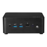 PC de tamaño compacto MSI Cubi NUC 0.84L en negro, modelo 00B0B111-207 con Intel SoC
