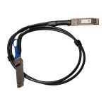 Mikrotik DDQ+DA0001 cable de fibra óptica e InfiniBand de 1 metro, QSFP-DD, DAC, color negro.